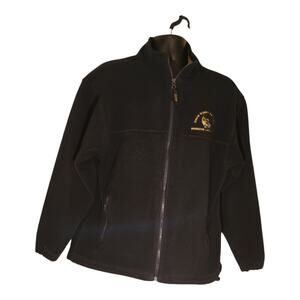 Adjac Fleece Navy Jacket‎ Davis Bonny Bay Wabigoon Lake Canada Full Zip Men's M